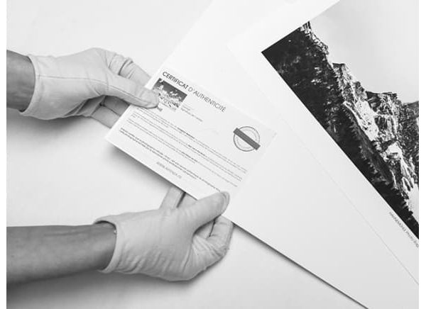 Certificat d'authenticité tirage d'art eye of isis photographie